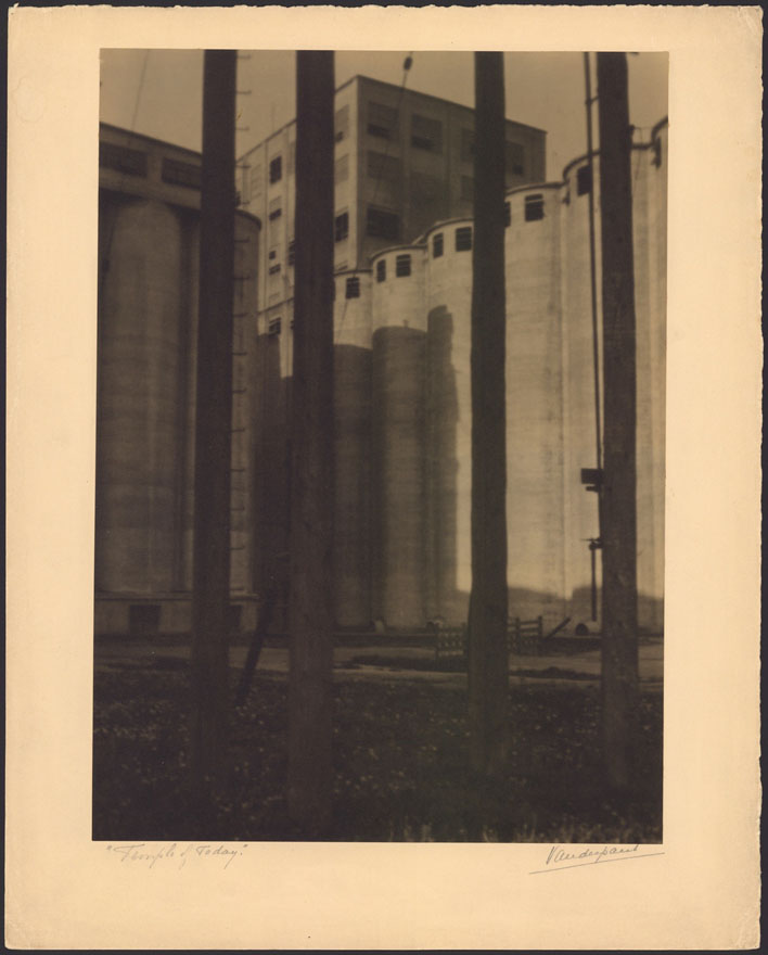 An industrial image of silos.